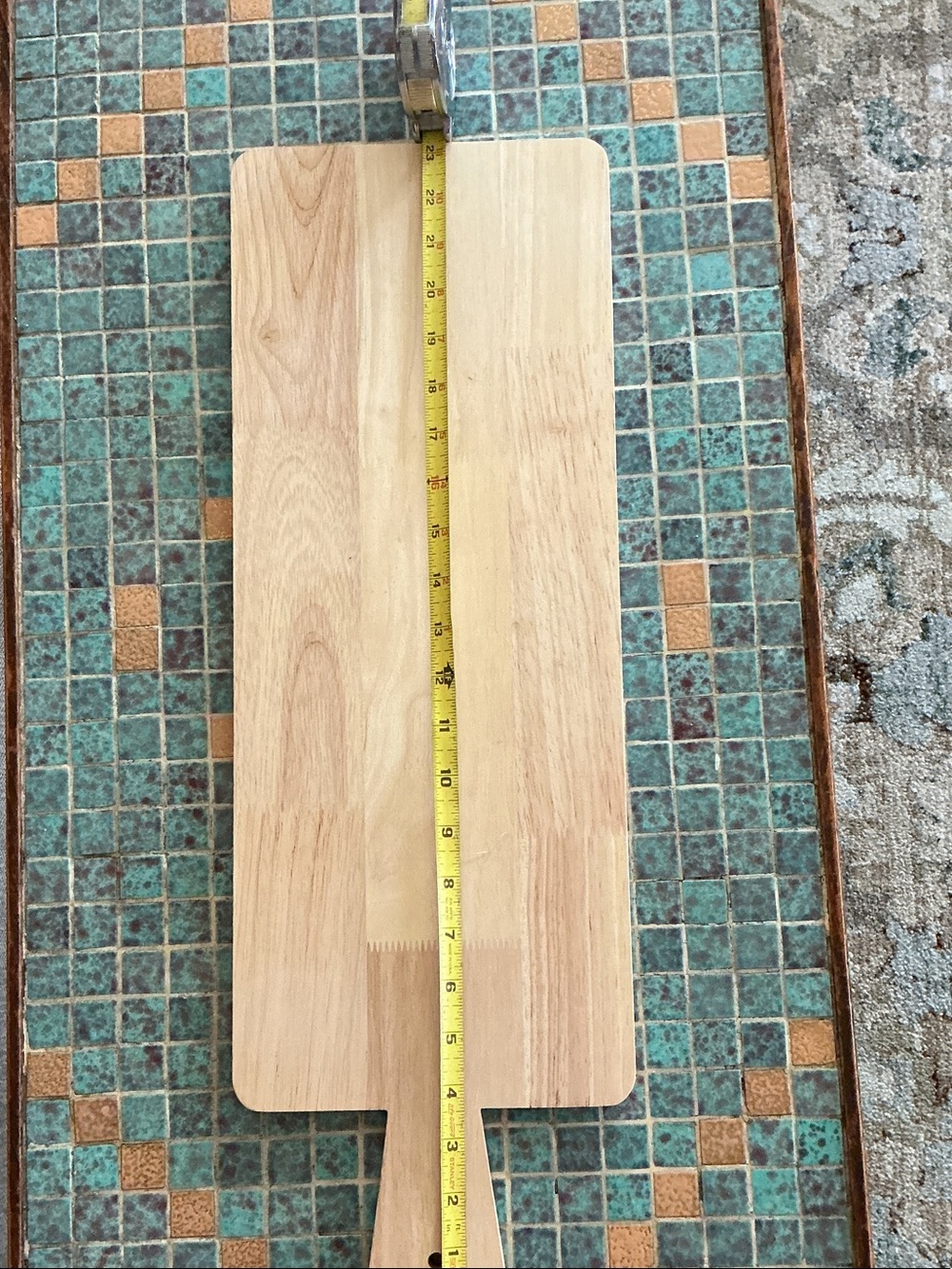 wooden cutting board Paddle Serving Board in Light Natural Wood